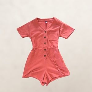 Salmon Short Sleeve Romper